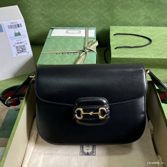 First bag ru 1955 bag patchwork shoulder Gucci Horsebit 0723